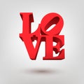 Love sculpture in New York Royalty Free Stock Photo