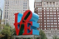 LOVE sculpture, in the Love Park near the City Hall, Philadelphia, PA, USA