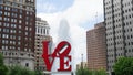 LOVE Sculpture in Philadelphia Royalty Free Stock Photo