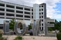 LOVE sculpture at Renown Regional Medical Center in Reno, Nevada