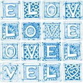 Love seamless pattern