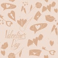 Love seamless pattern to Valentine`s Day Royalty Free Stock Photo