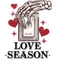 Love Season. Valentine Day. Love Season ON OFF Royalty Free Stock Photo