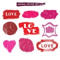 Love set.Distressed Stamps.Grunge badges,label Royalty Free Stock Photo