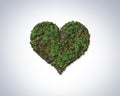 Love shape island or forest. Green nature love shape island. Royalty Free Stock Photo