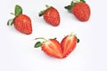 Love shape strawberry Royalty Free Stock Photo