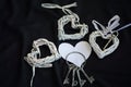 Love is shaped in the form of a heart with keys. Royalty Free Stock Photo