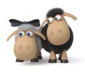 Love of a sheep and ram Royalty Free Stock Photo