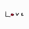 Love shirt print quote lettering