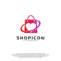 Love Shop Logo Template Design Vector Royalty Free Stock Photo