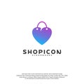 Love Shop Logo Template Design Vector Royalty Free Stock Photo