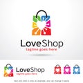 Love Shop Logo Template Design Vector Royalty Free Stock Photo