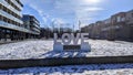 Love Sign placed in the main plaza