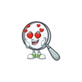 In love silver magnifying glass for research tool Royalty Free Stock Photo