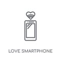 love Smartphone linear icon. Modern outline love Smartphone logo