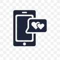 love Smartphone transparent icon. love Smartphone symbol design