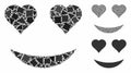 Love smiley Composition Icon of Joggly Elements Royalty Free Stock Photo