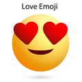 In Love Smiley face with vector file Royalty Free Stock Photo