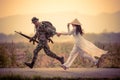 Love of soldier