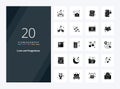 20 Love Solid Glyph icon for presentation Royalty Free Stock Photo