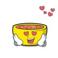 In love soup union mascot cartoon Royalty Free Stock Photo