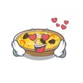 In love spanish paella dishes in cartoon shape Royalty Free Stock Photo