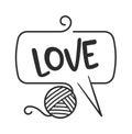 Love speech bubble frame design Royalty Free Stock Photo