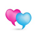 Love speech bubbles logo Royalty Free Stock Photo