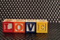 Love Spelled with colorful alphabet blocks Royalty Free Stock Photo