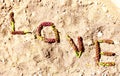 Love Spelled Out in Nature Royalty Free Stock Photo