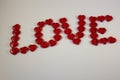 The Word Love Spelled out with Hearts Royalty Free Stock Photo