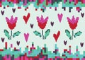 Love spring tulip pixel