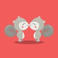 LOVE SQUIRREL KISS 09 Royalty Free Stock Photo