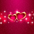 Love star background beautiful bright hearts. Vector eps10 illustration.