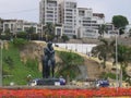 Love statue at the coastline of Chorrillos