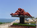 The Love Statue located on the Love Park in Lima