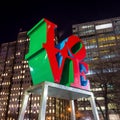 The Love statue in the Love Park Royalty Free Stock Photo