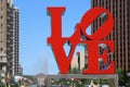 The Love statue in the Love Park Royalty Free Stock Photo