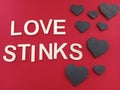 Love stinks anti valentine Royalty Free Stock Photo