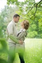 Love story, young couple. Autumn. Romance relationship Royalty Free Stock Photo