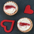 Love strawberry pastry Royalty Free Stock Photo