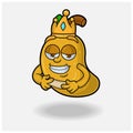 Love struck expression with Mango Fruit Crown Mascot Character Cartoon Royalty Free Stock Photo