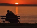 Love at sunset Royalty Free Stock Photo