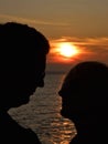 Love at sunset Royalty Free Stock Photo