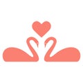 Love Swans Vector Icon