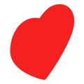 Love symbol icon isometric vector. Big bright volumetric red heart icon
