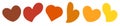 Love symbol icon set. Various hearts. Love symbol vector Royalty Free Stock Photo