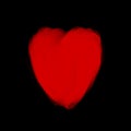 Love symbol red heart illustration abstract shape on black background Royalty Free Stock Photo