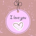 Love tag romantic card Royalty Free Stock Photo