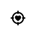 Love target icon. Arrow goal sign Royalty Free Stock Photo